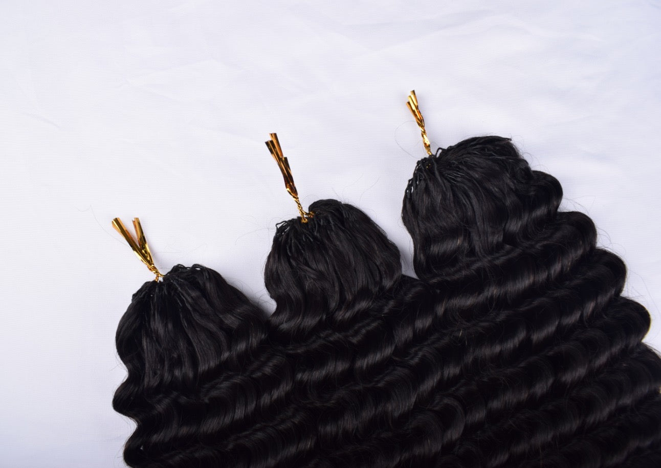 Deep Wave Feather Crochet Human Hair Reusable