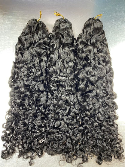 Indian Curly Feather Crochet Human Hair – Reusable