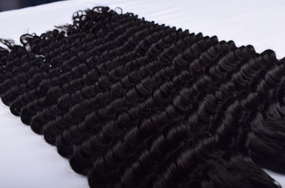 Deep Wave Feather Crochet Human Hair Reusable