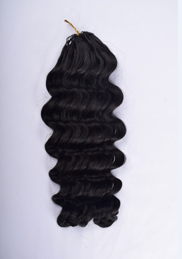 Italian  Curly,Loose Curls feather Crochet Human Hair Reusable