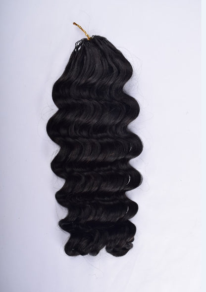 Italian  Curly,Loose Curls feather Crochet Human Hair Reusable
