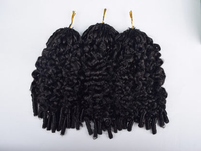 Burmese Curly feather crochet human hair Reusable