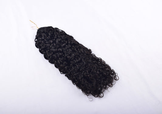 Cambodian Pixie Curly  feather crochet human hair Reusable