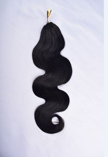 Body Wave Feather Crochet Human Hair Reusable
