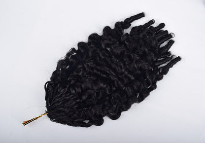 Burmese Curly feather crochet human hair Reusable