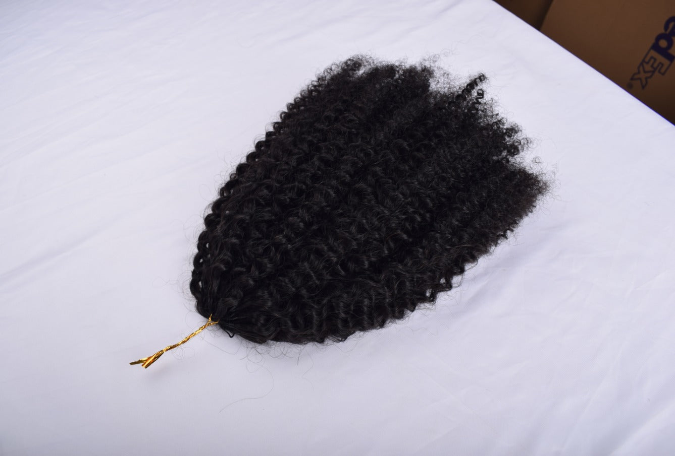 Kinky curly feather crochet human hair Reusable