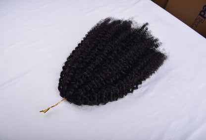 Kinky curly feather crochet human hair Reusable