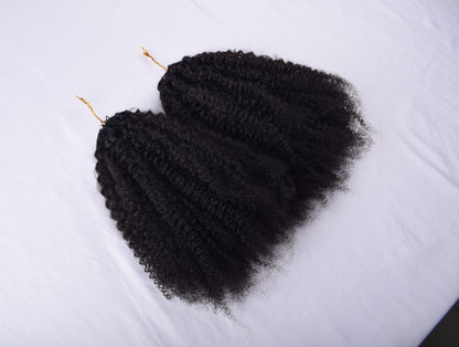 Kinky curly feather crochet human hair Reusable