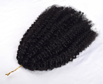 Kinky curly feather crochet human hair Reusable