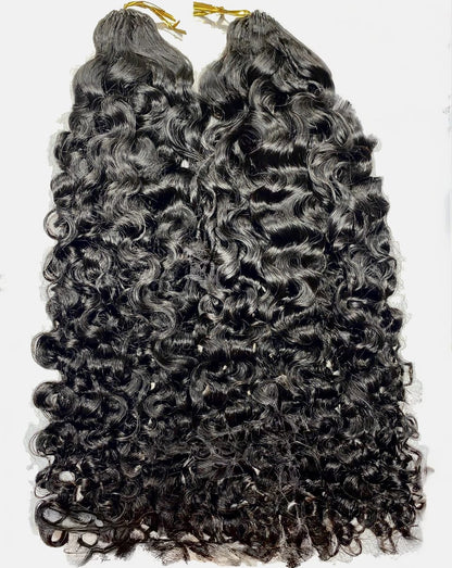 Indian Curly Feather Crochet Human Hair – Reusable