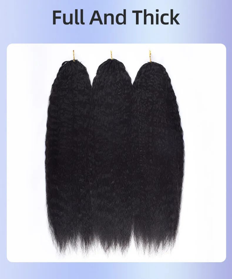 Kinky Straight Crochet Human Hair – Reusable