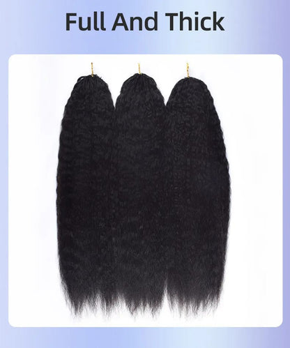 Kinky Straight Crochet Human Hair – Reusable