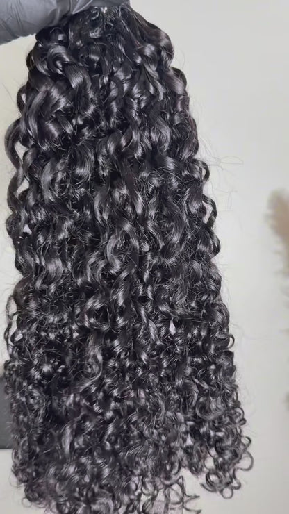 Cambodian Pixie Curly  feather crochet human hair Reusable